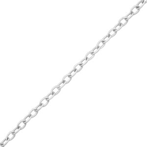 Round Link – 925 Sterling Silver Single Chains 59cm
