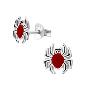 Spider – 925 Sterling Silver Colourful Ear Studs