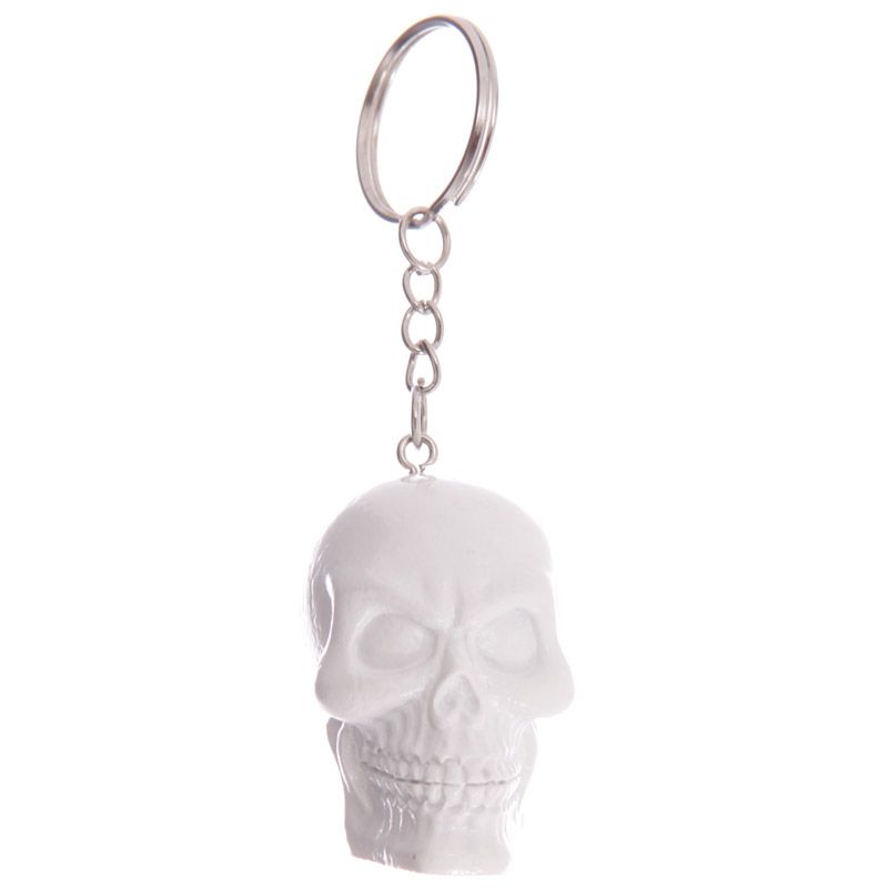 Skull Keyring White SK189
