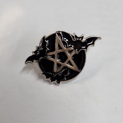 Pentagram & Bats Pin Badge