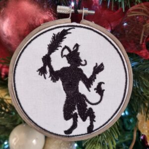 Krampus Silhouette Decoration Handmade