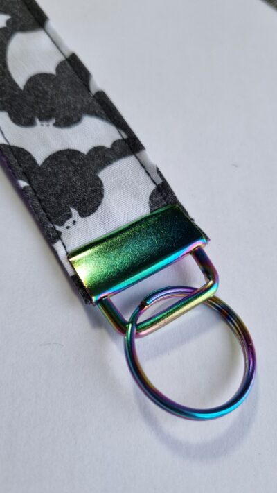 White Bat Keyfob Handmade