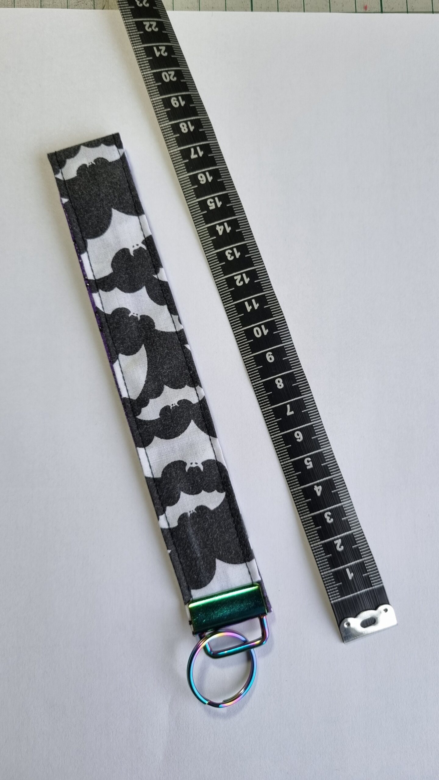 White Bat Wristlet Handmade