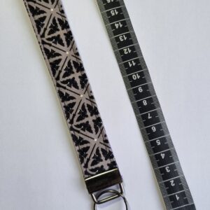 Bat Squares & Gun Metal Wristlet Handmade