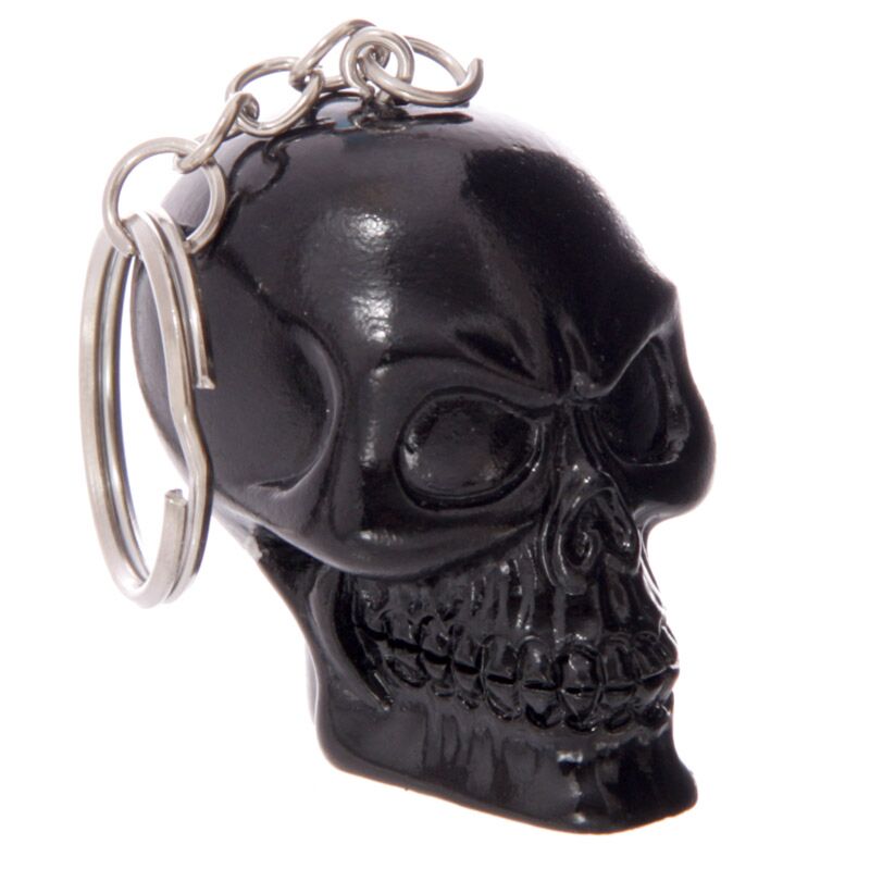 Black Skull Keyring