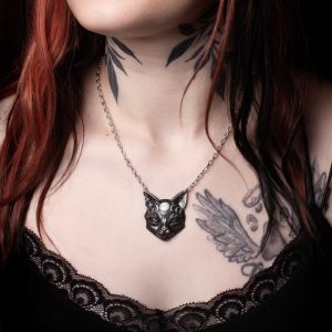Mystic Moon Cat Pendant Alchemy England