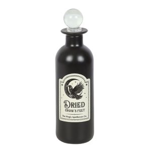 Dried Crow’s Feet Decorative Glass Potion Bottle