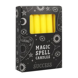 Set of 12 Yellow ‘Success’ Spell Candles