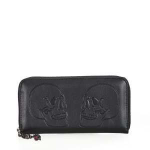 Black Twin Skull Purse Banned Apparel