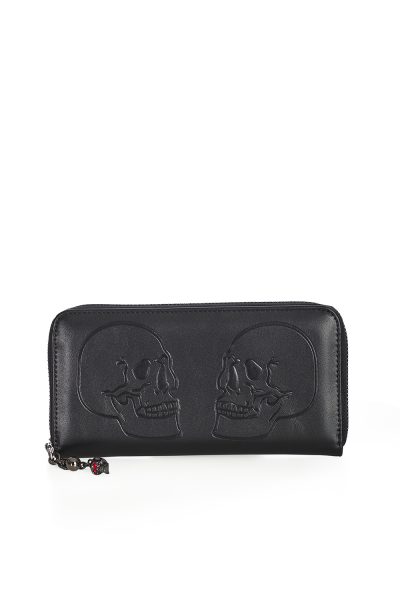 Black Twin Skull Purse Banned Apparel