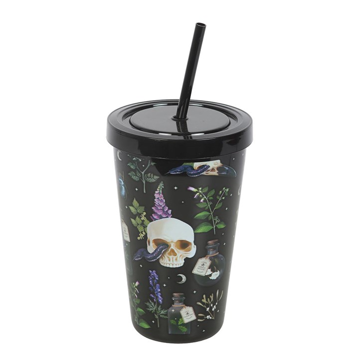 Venom & Vines Print Tumbler with Straw - Image 2