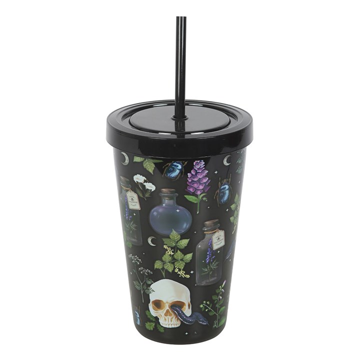 Venom & Vines Print Tumbler with Straw - Image 4