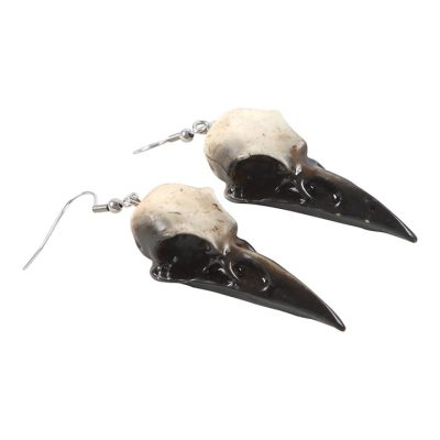 Resin Crow Skull Earrings - Image 3