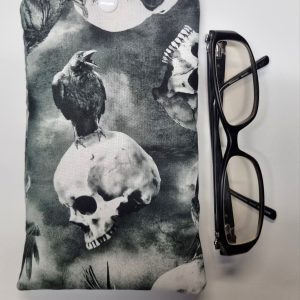 Handmade Raven & Skulls Glasses Case