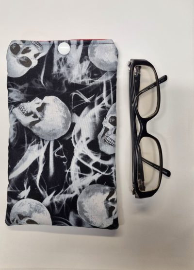 Handmade Smoke Skull Glasses Case