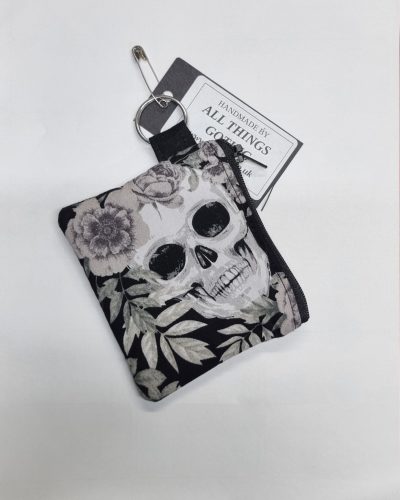Handmade Floral Skull Coin Purse - Image 2