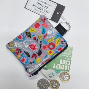 Handmade Floral Skeleton Coin Purse