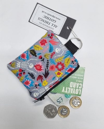 Handmade Floral Skeleton Coin Purse - Image 2