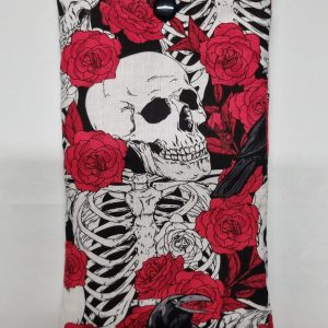 Handmade Skeleton Roses Glasses Case
