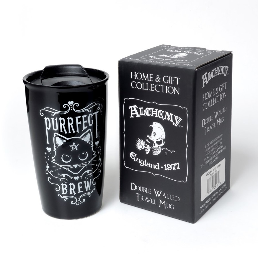 Purrfect Brew Double Walled Mug Alchemy England