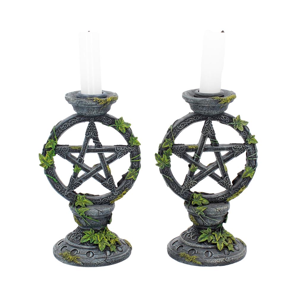 Wiccan Pentagram Candlesticks - B2539G6