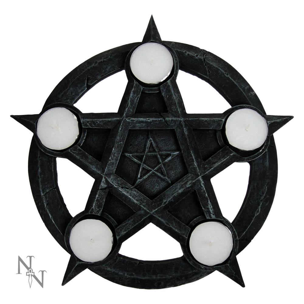 Pentagram Tea Light Holder - NEM2273